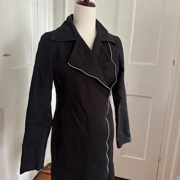 Fred Perry Black Trench Jacket - Picture 2 of 6